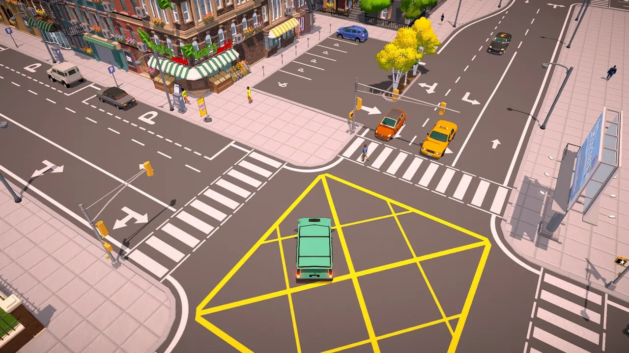 A town street with roads and crossings in The Ranchers.